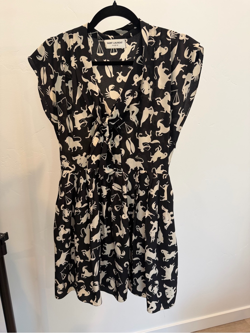Saint Laurent Zodiac Mini Dress Size 38